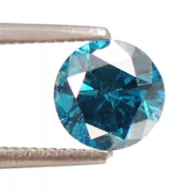 0.13Ct Round Shape 100% Certified Natural Earthmined Blue Loose Diamond • $0.99