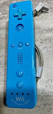 Like New Genuine Nintendo Wii U / Wii Motion Plus Blue Controller Remote Wiimote • $37.99