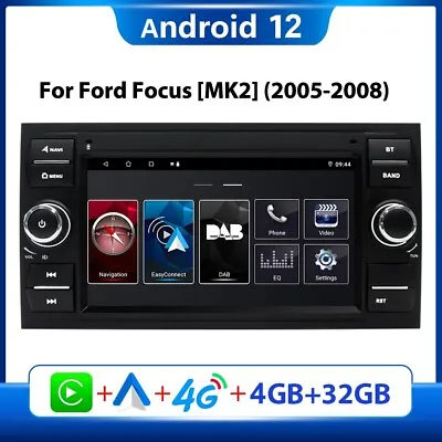 7  Android 12 GPS Sat Nav Bluetooth DAB Car Stereo Radio 4G For Ford Transit Mk7 • £24