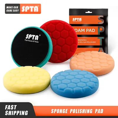 SPTA 2/5 PCS 3/5/6/7 Inch Hex-logic Sponge Foam Buffing Pads For RO DA Polisher • $8.99