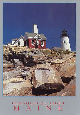  Postcard USA  Maine Pemaquid Point Lighthouse  Unposted • £3