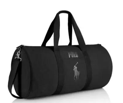 Ralph Lauren Black Duffle Travel Sports Gym Bag • £36