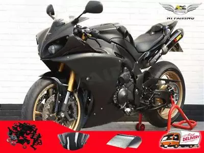 FU Fit For 2009-2011 Yamaha YZF R1 Injection Molding Black ABS Fairing Body Q027 • $349.99