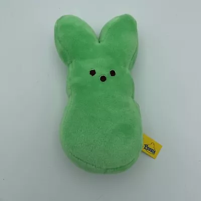 Peeps Green Easter Bunny Plush 2014 Stuffed Animal Marshmallow Rabbit 6  Preown • $12.90