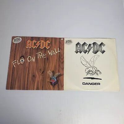 ACDC Fly On The Wall ACDC Danger Sample Record Vinyl EMI 1985 • $300