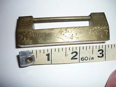 Vintage Brass Chinese Jewelry Box Lock Padlock READ • $7.99