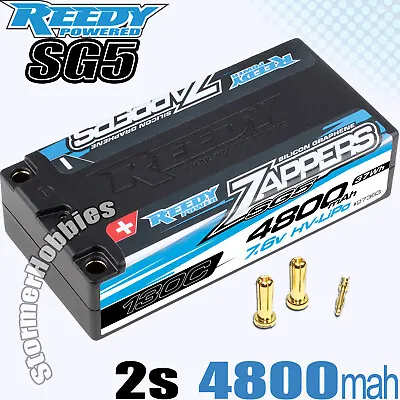 REEDY 4800mAh 7.6V 2S 130C Zappers SG5 Shorty HV-LiPo Battery ASC27383 RC10B6 • $79.99