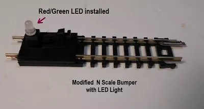 Atlas N Scale Code 80 Nickel Silver Bumper With  A 2 Way LED Light Added • $6.95