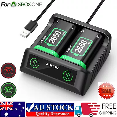 For Xbox One S X Controller 2x Rechargeable Battery Pack Charger Charging Cable • $25.99