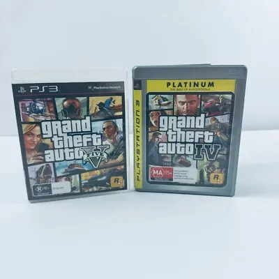 Grand Theft Auto V 5 + Grand Theft Auto IV Sony PlayStation 3 PS3 Game • $16.50