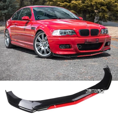 Gloss Black&Red Front Bumper Lip Spoiler Splitter For 3-Series E90 E91 F30 F31  • $94.52