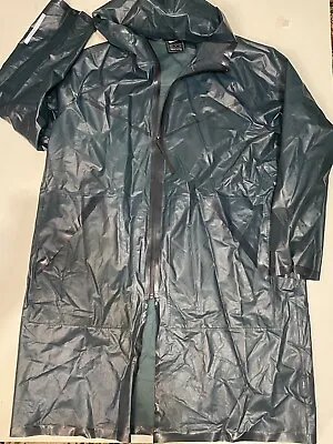 Vintage NIKE Rubber Plastic Storm Raincoat Jacket Size XL Polyurethane • $35