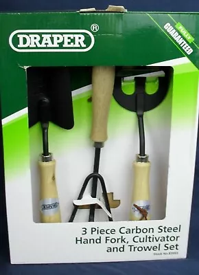 Draper Carbon Steel Hand Fork Cultivator And Trowel With Hardwood Handles 83993 • £9.49