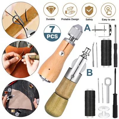 Professional Leather Sail Canvas Speedy Stitcher DIY Sewing Awl Repair Tool Kits • $12.99