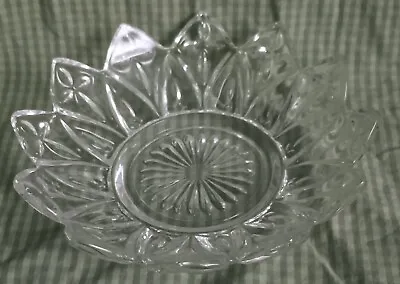 Vintage Cut Glass ''starburst Pattern'' Small Bowl 5 1/2  Dia X 1 H • $17.97