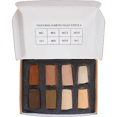 Unison Artists Soft Pastel Box Set - 8 Half Sticks - Natural Earth Colours • £19.99