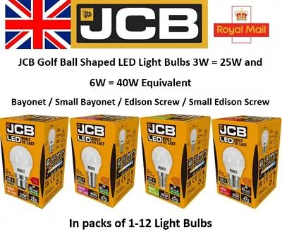 40W Equiv LED Golf Ball Light Bulbs BC SBC / ES SES Warm Cool Daylight White JCB • £5.45