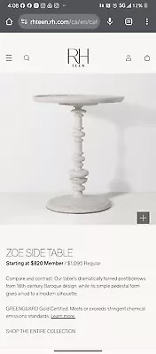 Restoration Hardware Zoe Side Table • $400