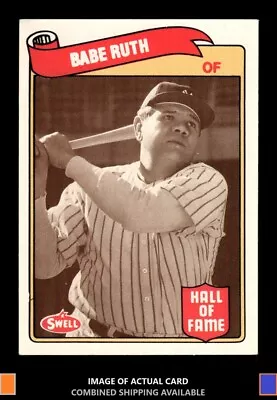 1989  Swell Baseball Greats #1 Babe Ruth      New York Yankees EX • $0.99