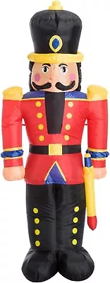 6' Tall Inflatable Christmas Nutcracker Toy Soldier Outdoor Lighted Yard Decor • $35.91