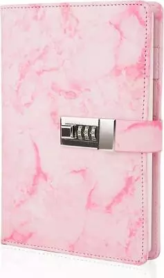 Marble Diary With Lock Refillable A5 Daily Journal For Girls And Women 192pg • $65.95
