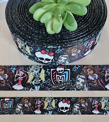 7/8 & 1.5 (1 YD) Monster High Ribbon Clawdeen Frankie Lagoona Draculaura Nefera • $1.40