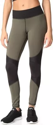 MICHI Women's Moto Zip Leggings Olive/Black XS • $18.39