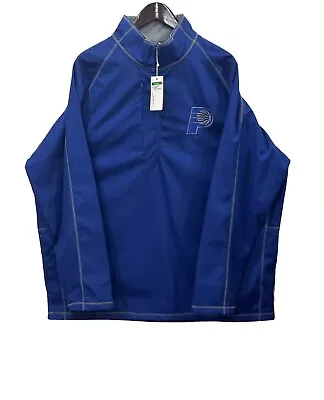 NEW Antigua Indiana Pacers Desert Dry Xtra-Lite 1/4 Zip Pullover Jacket-Size 2XL • $34.99