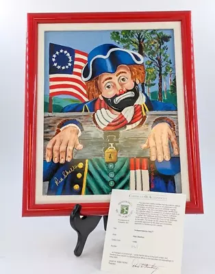 Red Skelton Independence Day 269/1500 Art On Porcelain Plaque 1992 W COA Low # • $349.95