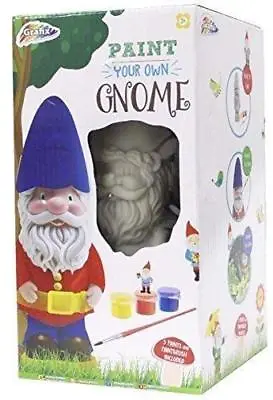 Paint Your Own Garden Gnome Statue Kids Art Kit Childrens Craft Activity Set • £8.99