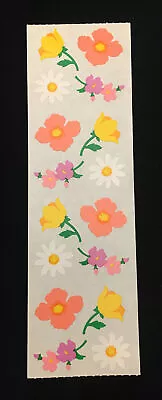 Mrs. Grossman’s SPRING FLORAL FLOWER Stickers. 4 Squares. 1998. Retired. • $3.49