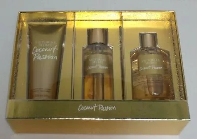 Victoria Secret Coconut Passion Lotion + Body Mist + Body Wash Gel 3 Pc. Set • $28.85