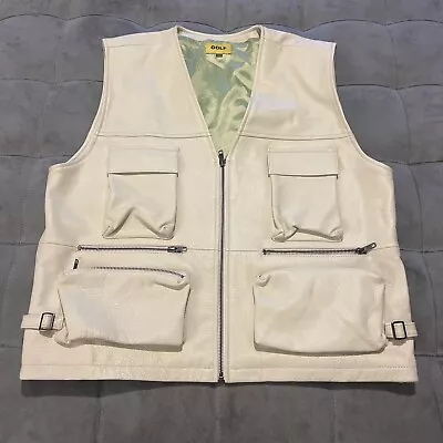 Golf Wang Size XL White Leather Vest SS21  • $85.92