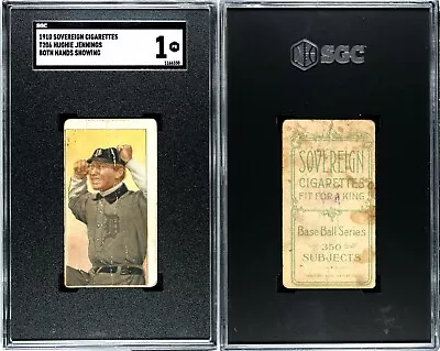 1909 T206 Hughie Jennings HOF Detroit Tigers SGC 1 Sovereign 350 **NAME ON TOP** • $179.99