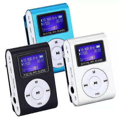 Mp3 Music Player Screen Metal Clip Card Mp3 Portable Mini MP3 Music Playe • $11.34