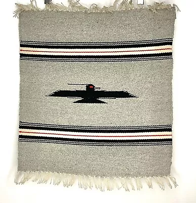 Vintage Southwest Native American Hand Woven Rug - Bird Wall Hanging  19.5”x18” • $59.99