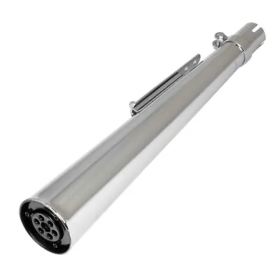 Motorcycle Motorbike Chrome Custom Exhaust Silencer 23  Universal Megaphone Can • £79.99