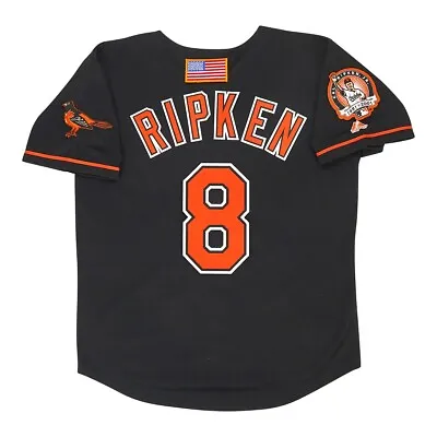Cal Ripken Jr. 2001 Baltimore Orioles Men's Alt Black Jersey W/ Retirement Patch • $129.99