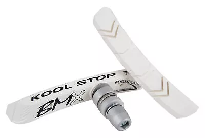 KOOL STOP BMX Bicycle THREADED V-brake Brake Pads WHITE • $18.99