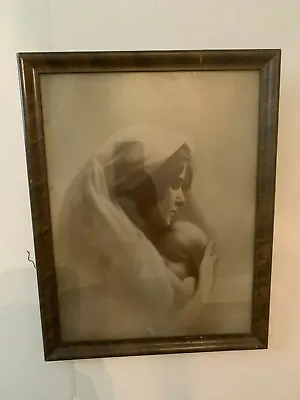 Antique 1920 Madonna Framed Print By WH Partridge • $42.74