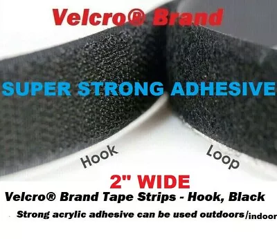 2  X 1 YARD Velcro Industrial Strength Adhesive Backed Hook And Loop Fastener • $18.95