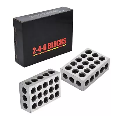 1 Matched Pair 2-4-6 Blocks 23 Holes .0002  Machinist Precision 246 Jig • $75.69