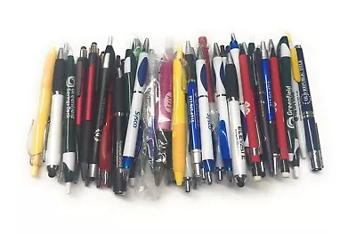 50ct Wholesale / Bulk Lot Misprint Ballpoint Ink Click Pens: Mixed Colors/Styles • $11.99