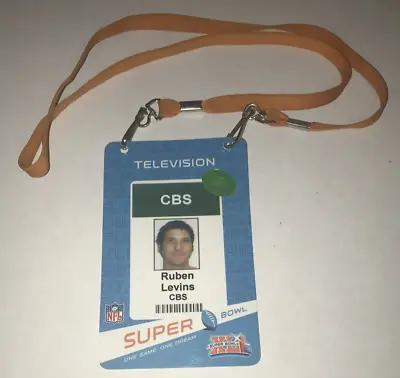 Super Bowl XLI 2007 41 Colts Bears CBS Media Credentials Pass Badge Ticket Stub • $59.99