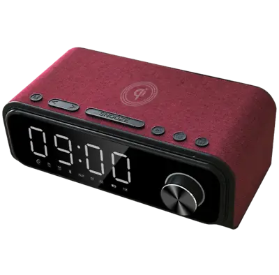 Laser Alarm Clock FM Radio Wireless Charging With Bluetooth Speaker Red • $43.45