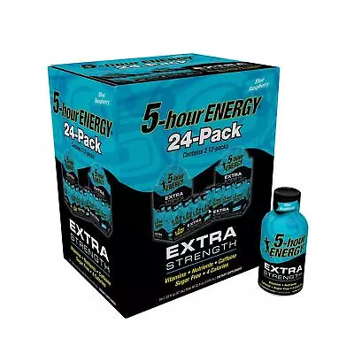 5-Hour Energy Shot Extra Strength Blue Raspberry 1.93 Oz. Ea. 24 Pk. A1 • $58.20