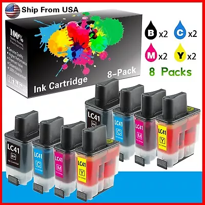 8PK LC 41 LC41 LC-41 Ink Cartridge For DCP-110C MFC-5440CN MFC-640CW • $6.80