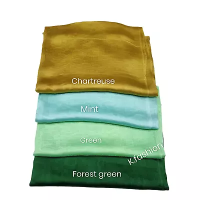 New Top Quality SHINY SILKY Maxi Hijab Scarf Scarves Headwrap Shawl For Wedding  • £3.95