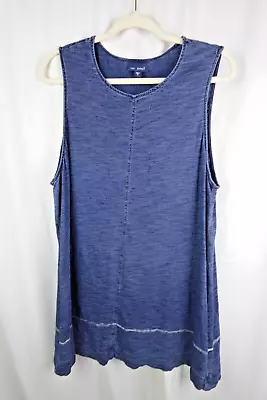 J. Jill Pure Jill Indigo Tunic Top Sleeveless Soft Cotton Denim Size XL X-Large • $12