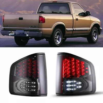 LED Tail Lights For 1994-2004 Chevy S10/GMC Sonoma Smoke Black Rear Brake Pair  • $86.99